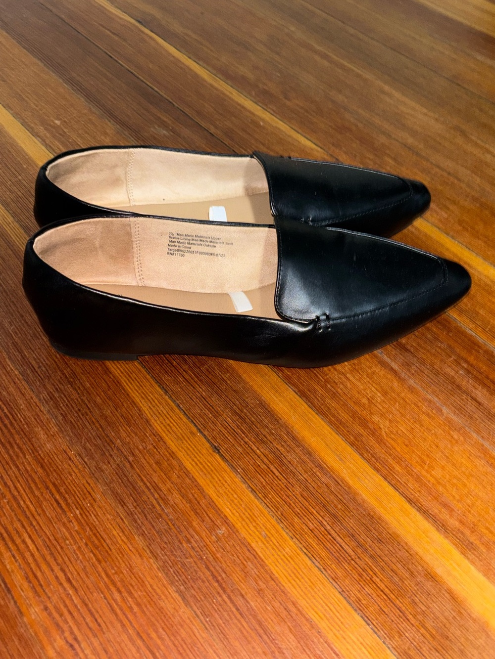 a new day Black Pointed Toe Slip-On Loafers
